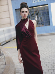 Burgundy Rose Dress