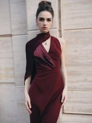 Burgundy Rose Dress