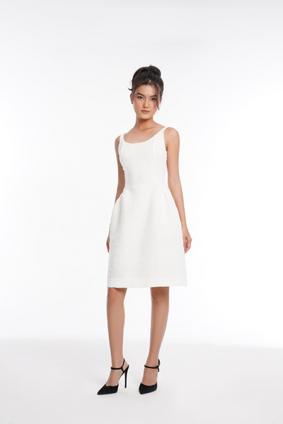 Laurel White Sleeveless Dress